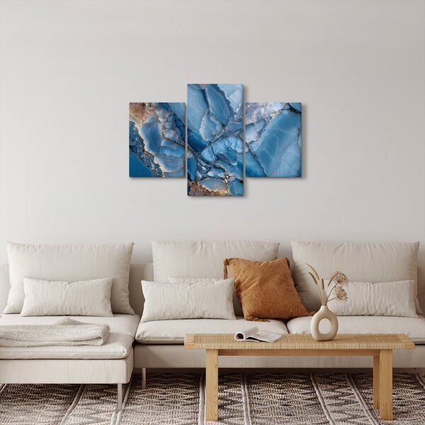 Tablou - Marmură albastră fragmentată (90x60 cm)