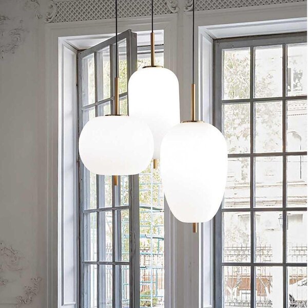 Ideal Lux - lustru LED suspendat pe cablu UMILE LED/55W/230V diametru 63 cm CRI 90 alamă/albă