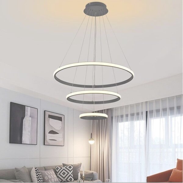 Lustră LED dimabilă pe cablu LED/90W/230V 3000-6500K + telecomandă