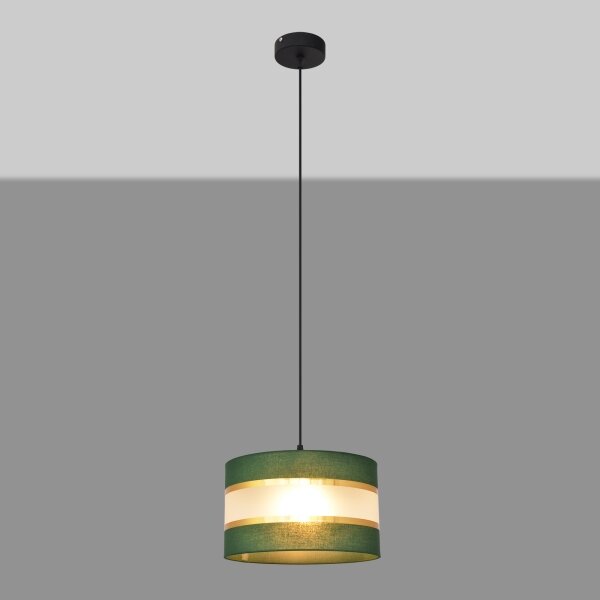 Lustră pe cablu HELEN 1xE27/15W/230V d. 25 cm verde/auriu
