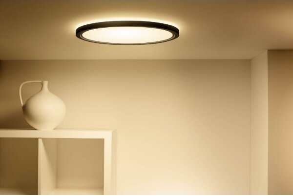 WiZ - Plafonieră LED RGB SUPERSLIM dimabilă 22W 230V Wi-Fi negru