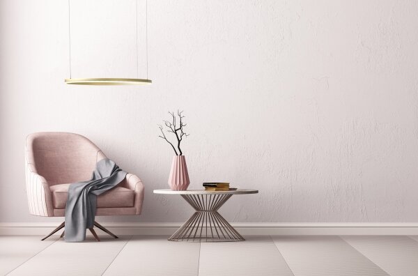 Lustră LED pe cablu dimabilă HALO LED/56W/230V d. 80 cm auriu Azzardo AZ4961