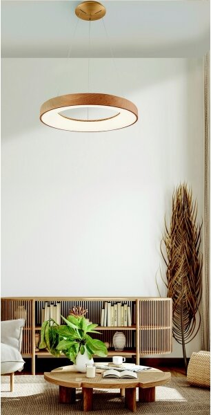 Azzardo AZ5010 - Lustră LED dimabilă pe cablu SANTANA LED/50W/230V maro + + telecomandă