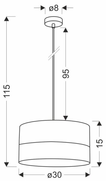 Lustră pe cablu PORTO 1xE27/60W/230V negru/maro