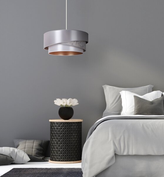 Lustră pe cablu Duolla KOBO 1xE27/15W/230V d. 45 cm argintiu/auriu