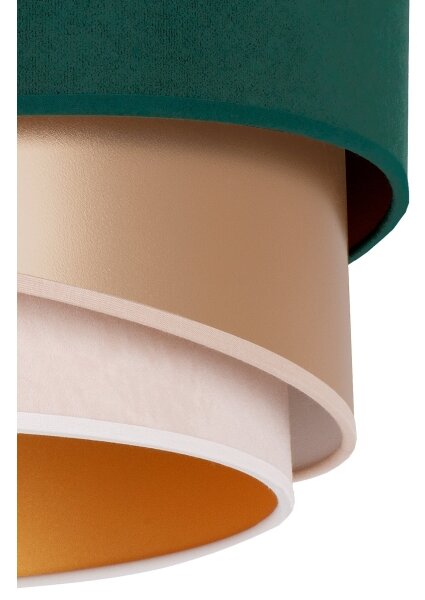 Duolla - Lustră pe cablu KOBO 1xE27/15W/230V verde/roz-auriu/crem