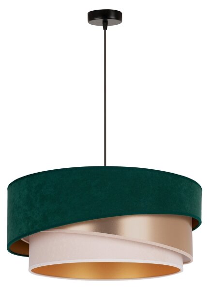 Duolla - Lustră pe cablu KOBO 1xE27/15W/230V verde/roz-auriu/crem