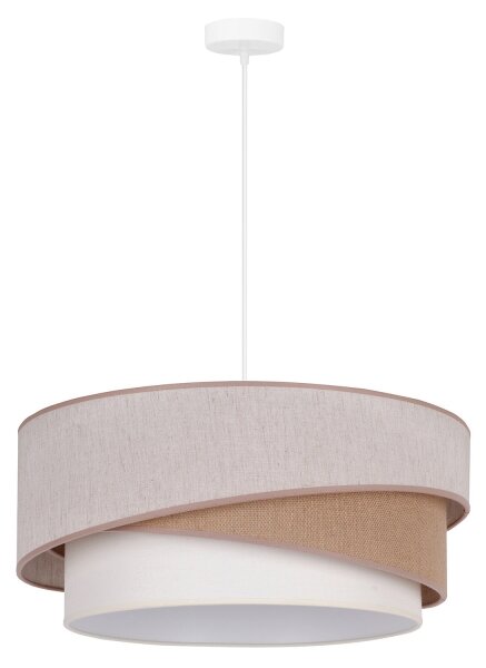 Lustră pe cablu Duolla KOBO 1xE27/15W/230V d. 45 cm bej/maro/alb