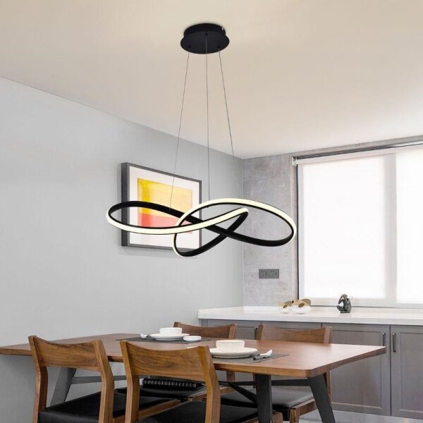 Lustră LED dimabilă pe cablu Brilagi COSMOWAVE LED/70W/230V 3000-6500K negru + telecomandă