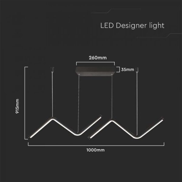 Lustră LED pe cablu LED/12W/230V 4000K negru
