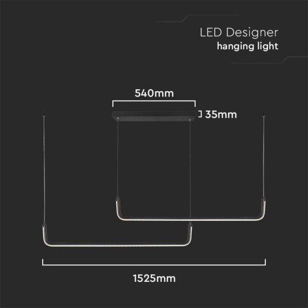 Lustră LED pe cablu LED/24W/230V 4000K negru