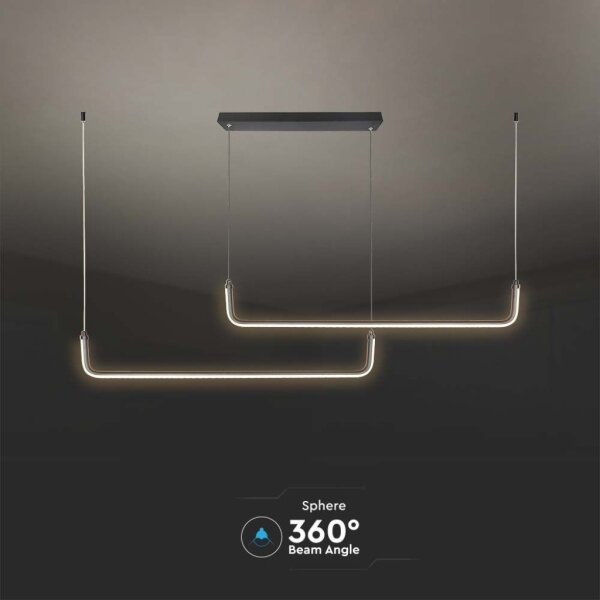 Lustră LED pe cablu LED/24W/230V 4000K negru