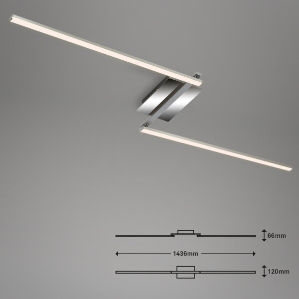 Lustră LED aplicată STAFF 2xLED/6W/230V Briloner 3500-018