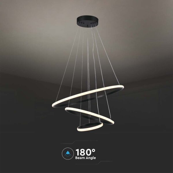 Lustră LED pe cablu LED/32W/230V 3000K negru