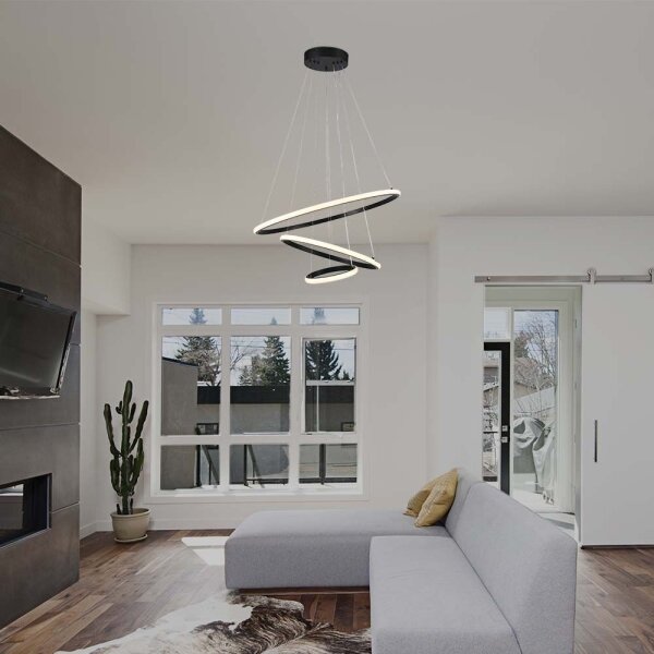 Lustră LED pe cablu LED/32W/230V 3000K negru