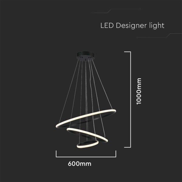 Lustră LED pe cablu LED/32W/230V 3000K negru