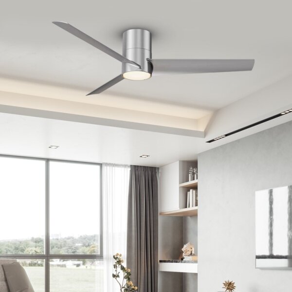 ZEVENTI - Ventilator de tavan BARROSA LED, 18W, 230V, Wi-Fi Tuya + telecomandă