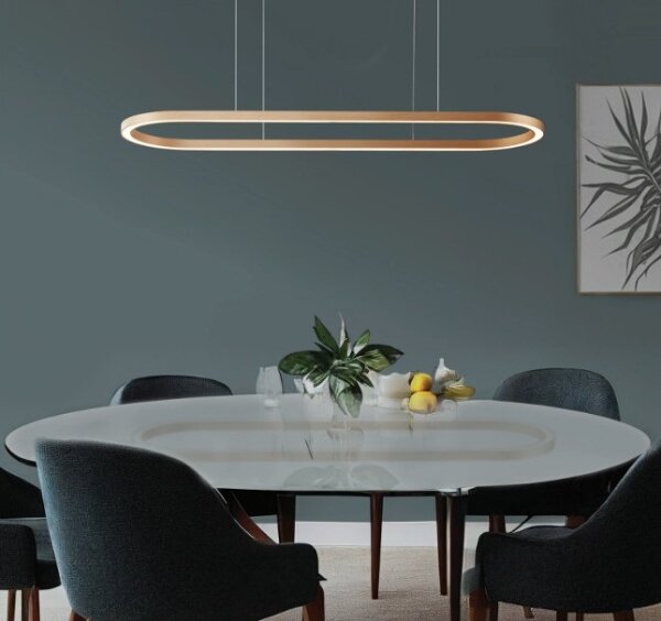 Lustră LED dimabilă pe cablu ELENA LED/50W/230V 120 cm auriu Azzardo AZ5056