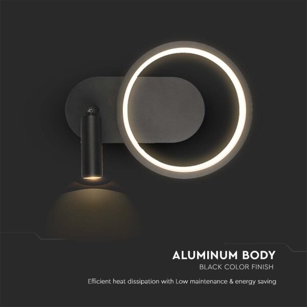 Aplică LED/14W/230V 3000K negru