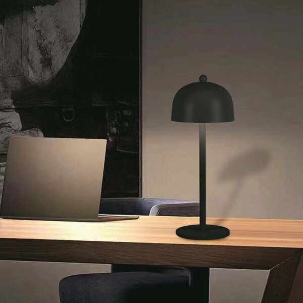 Lampă de birou LED reglabilă, reîncărcabilă, 1W, 5V, 3000-6000K, 1800 mAh, negru