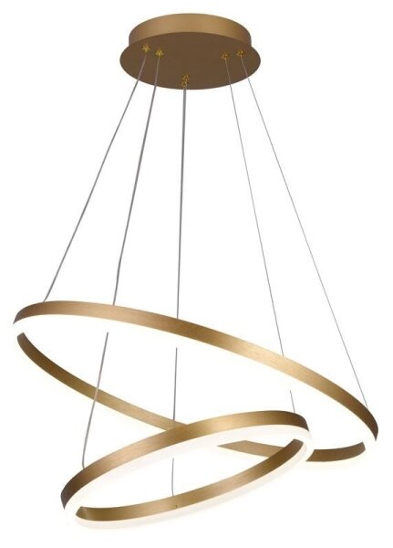Brilagi - Lustră LED dimabilă suspendată pe cablu CIRCLE LED/70W/230V 3000-6500K aurie + telecomandă