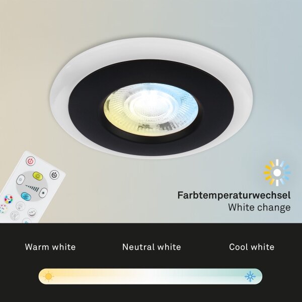 SET 3x corp de iluminat LED RGBW dimabil pentru baie LED/5W/230V IP44 Briloner + telecomandă