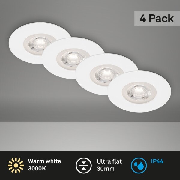 SET 4x corp de iluminat LED încastrat pentru baie LED/4,9W/230V IP44 alb Brilo