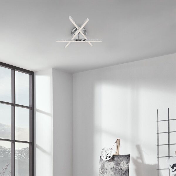 Lustră LED aplicată REY 3xLED/5W/230V crom lucios Brilo