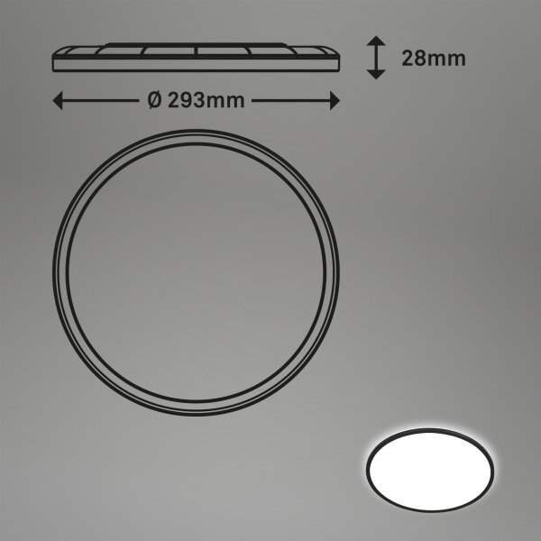 Plafonieră LED SLIM LED/18W/230V d. 29,3 cm Brilo