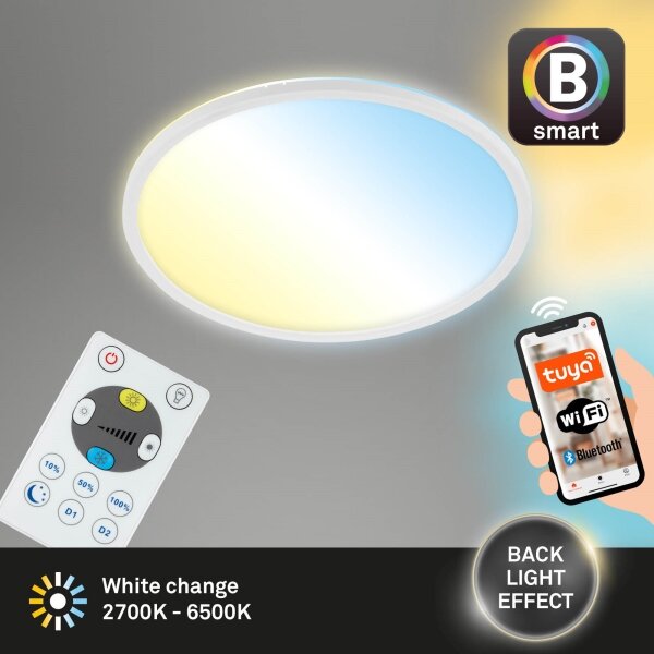 Plafonieră LED dimabilă SLIM LED/22W/230V Wi-Fi Tuya Brilo + telecomandă