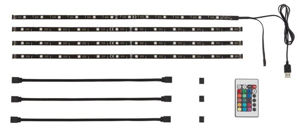Brilo - Bandă LED RGBW reglabilă pentru TV 3m LED/2,5W/USB + DO