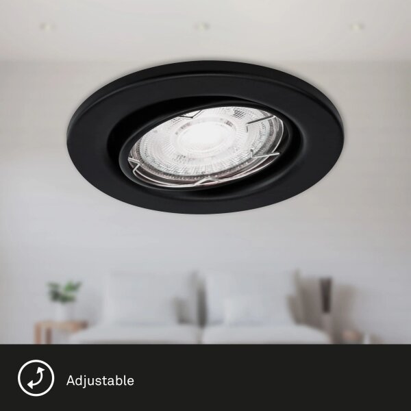 SET 3x corp de iluminat LED încastrat pentru baie 1xGU10/5W/230V IP23 negru Brilo