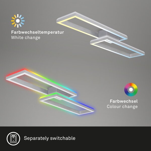Lustră LED RGBW dimabilă aplicată FRAME 2xLED/21W/230V 2700-6500K Brilo + telecomandă