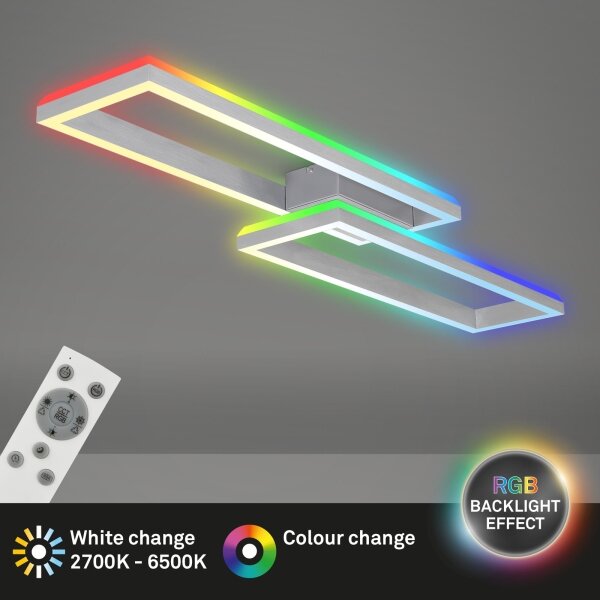 Lustră LED RGBW dimabilă aplicată FRAME 2xLED/21W/230V 2700-6500K Brilo + telecomandă