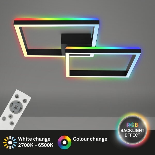Lustră LED RGBW dimabilă aplicată FRAME 2xLED/17W/230V 2700-6500K Brilo + telecomandă