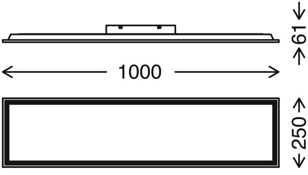 Plafonieră LED dimabilă PIATTO LED/24W/230V 100x25 cm Brilo + telecomandă