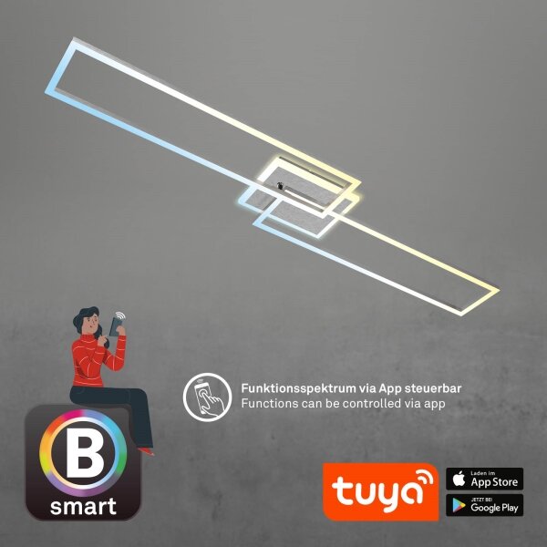 Lustră LED dimabilă aplicată FRAME 2xLED/20W/230V Wi-Fi Tuya Brilo + telecomandă