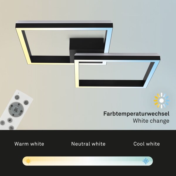 Lustră LED RGBW dimabilă aplicată FRAME 2xLED/17W/230V 2700-6500K Brilo + telecomandă