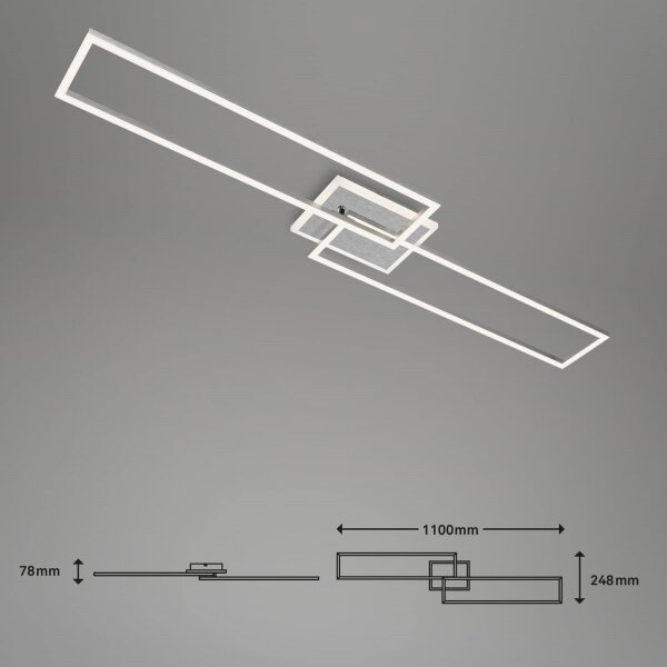 Lustră LED dimabilă aplicată FRAME 2xLED/20W/230V Wi-Fi Tuya Brilo + telecomandă