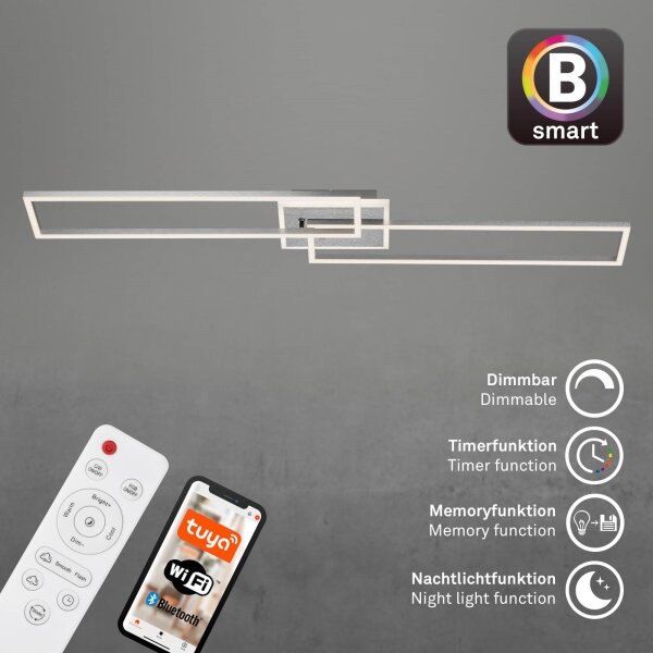 Lustră LED dimabilă aplicată FRAME 2xLED/20W/230V Wi-Fi Tuya Brilo + telecomandă