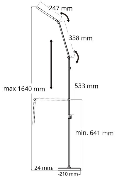 Lampadar LED tactil dimabil FERRARA LED/13W/230V 3000/4000/6000K alb
