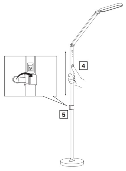 Lampadar LED tactil dimabil FERRARA LED/13W/230V 3000/4000/6500K