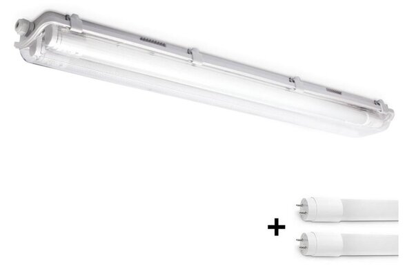 Brilagi -LED Tech. Corp de iluminat fluorescent OPTIMA T8 2xG13/9W/230V 4000K IP65 67,5 cm