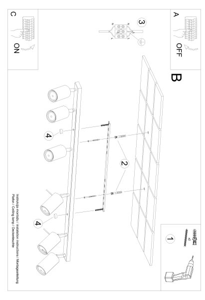 Spot LED ASMUS 6xGU10/7W/230V alb Brilagi