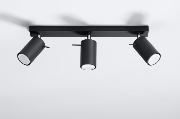 Spot LED ASMUS 3xGU10/7W/230V negru Brilagi