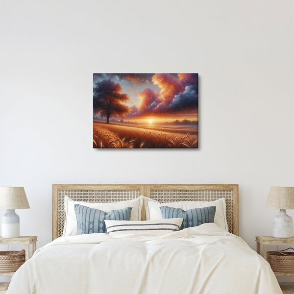 Tablou – Apus de soare pe câmp (70x50 cm)