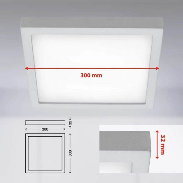 Plafonieră LED FIRE LED/21W/230V 4000K Briloner 7142-414