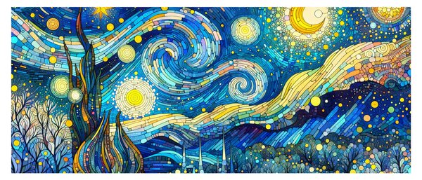 Tablou – Mozaic al nopții înstelate (120x50 cm)