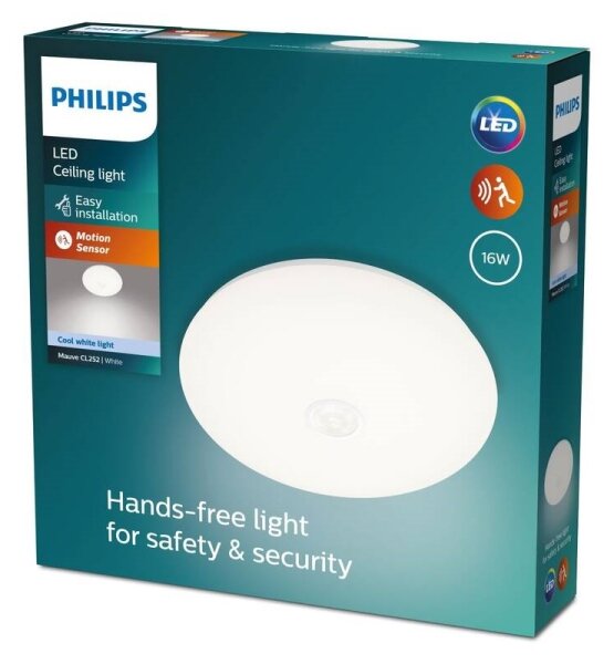Plafonieră LED cu senzor MAUVE LED/16W/230V 4000K Philips