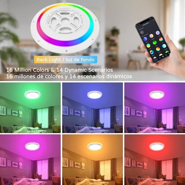 Immax NEO 07164-40 LED RGBCCT 50W/230V Wi-Fi Tuya + DO, lumina reglabilă